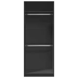 Wardrobe Black 80x50x200 cm Engineered Wood 3307793