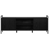 TV Cabinet 133 x 33 x 50 cm Black Oak Engineered Wood 8013716