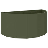 Planter Olive Green 120 x 60 x 50 cm Steel 883706