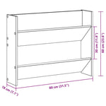 Wall Shoe Cabinets 2 pcs Sonoma Oak 80x18x60cm Engineered Wood 806748