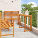 Garden Bistro Set 5 pcs Brown Solid acacia wood 3328698