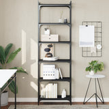 Bookcase 6-Tier Black 60x30x188 cm Engineered Wood 837662