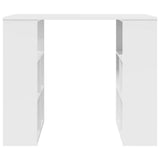 Desk with Shelf White 90 x 50 x 75 cm Engineered Wood 869506