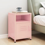 Nightstand Pink 35x35x51 cm Steel 336220