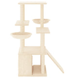 Cat Tree with Sisal Scratching Posts Cream 133 cm 171756