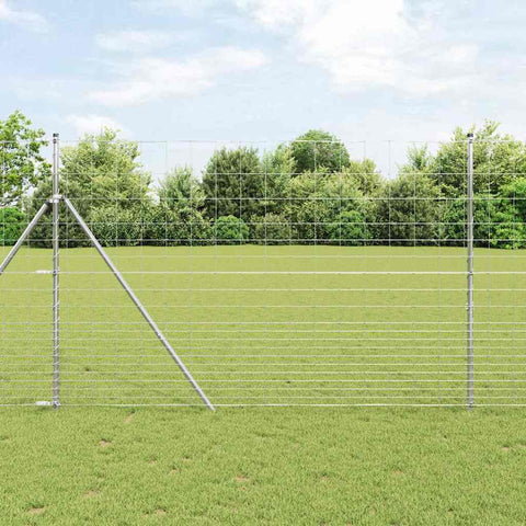 Field Fence Grey 1.6 x 10 m Steel 42005797