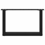 Coffee Table Legs U-Shaped 2 pcs Black 50x cm Steel 4013136