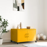 ZNTS Coffee Table Mustard Yellow 68x50x43.5 cm Steel 846689