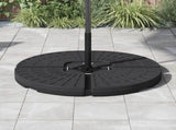 Umbrella Base Fan-shaped 4 pcs Black 47857