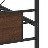 Metal Bed Frame without Mattress Brown Oak 183x213 cm 3325104
