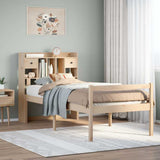 Bookcase Bed without Mattress 75x190 cm Small Single Solid Wood Pine 3322039