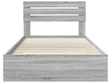 Bed Frame with Drawer with Headboard Manual Engineered Wood 3411688