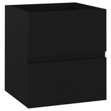 Sink Cabinet with Built-in Basin Black Engineered Wood 3071622