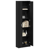 Wardrobe with Shelf Black Oak 55 x 25 x 189 cm Engineered Wood 3334009