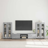 TV Cabinet Set FLORIN 3 pcs Grey Sonoma Engineered Wood 3397940