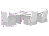 Garden Dining Set Grey PE Poly Rattan 6-seater 3277621