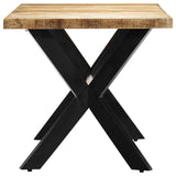 Dining Table 160x80x75 cm Solid Rough Mango Wood 247433