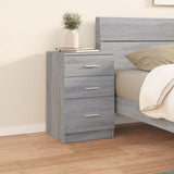 Bed Cabinet Grey Sonoma 40x40x63 cm Engineered Wood 820521