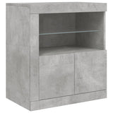 Sideboard with LED Lights Concrete Grey 181.5x37x67 cm 3209040
