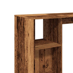 ZNTS Bar Table with Shelf Old Wood 124x46x103.5 cm Engineered Wood 854398