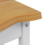 Side Table EKAI White 50 x 50 x 45.5 cm Solid Pine Wood 42037022