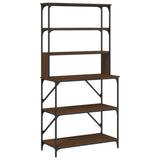 Baker's Rack 6-Tier Brown Oak 90x40x180 cm Engineered Wood 834224