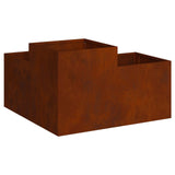Garden Planter Rusty 100 x 100 x 48 cm Weathering Steel 865854
