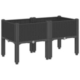 Garden Planter with Legs Black 80x40x42 cm PP 367893