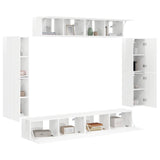 TV Cabinet 8 pcs High Gloss White 3409145