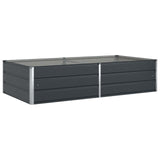 Planter Anthracite 195 x 100 x 45 cm Galvanised Steel 42018219