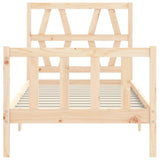 Bed Frame without Mattress Single Solid Wood Pine 3192456