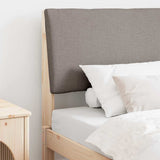 Upholstered Headboard Taupe 100 cm Solid Pine Wood 879302