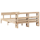 Bed Frame without Mattress 150x200 cm King Size Solid Wood Pine 3305802
