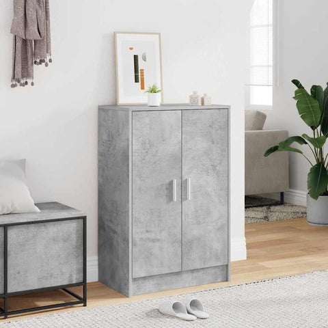 Shoe Cabinet Concrete Grey 60x35x92 cm Engineered Wood 808931