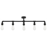 ZNTS Ceiling Lamp Black 5 x E27 Bulbs 281629