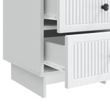 Bedside Cabinet White 43 x 41 x 66.5 cm Engineered Wood 893865