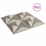 Wall Panels 12 pcs Origami Beton 50 x 50 cm XPS Foam 42046067