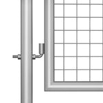 ZNTS Garden Gate Galvanised Steel 306x150 cm Silver 144762