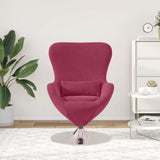 Egg Chair Wine Red 63 x 73 x 90 cm Velvet 42002729