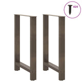 Bar Table Legs Natural Steel 2 pcs 60x cm Steel 4013335
