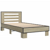 Bed Frame without Mattress Sonoma Oak 75x190 cm Small Single 845658