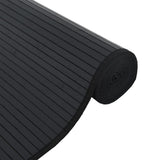 Rug Rectangular Black100x500 cm Bamboo 376960