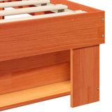 Bed Frame with Headboard Brown 200 x 200 cm Solid Pine Wood 3385672