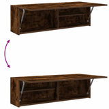 Bathroom Wall Cabinet Smoked Oak 100x25x30 cm Engineered Wood 860098