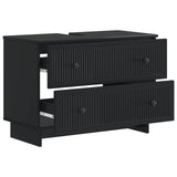 Bathroom Sink Cabinet EDE Black 82 x 41x 59 cm Engineered Wood 895916