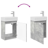 Bathroom Vanity Unit with Tap Concrete Grey 45.5 x 22.5 x 84 cm 889454