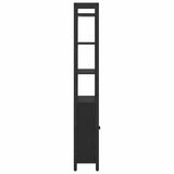 Book Cabinet Black Oak 60 x 24 x 161 cm Engineered Wood 883856