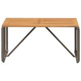Outdoor Table Grey and Brown 80 x 40 x 40 cm Poly Rattan 42025165