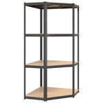 4-Layer Shelves 2 pcs Anthracite Steel&Engineered Wood 3154151