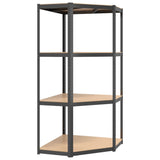 4-Layer Shelves 2 pcs Anthracite Steel&Engineered Wood 3154151